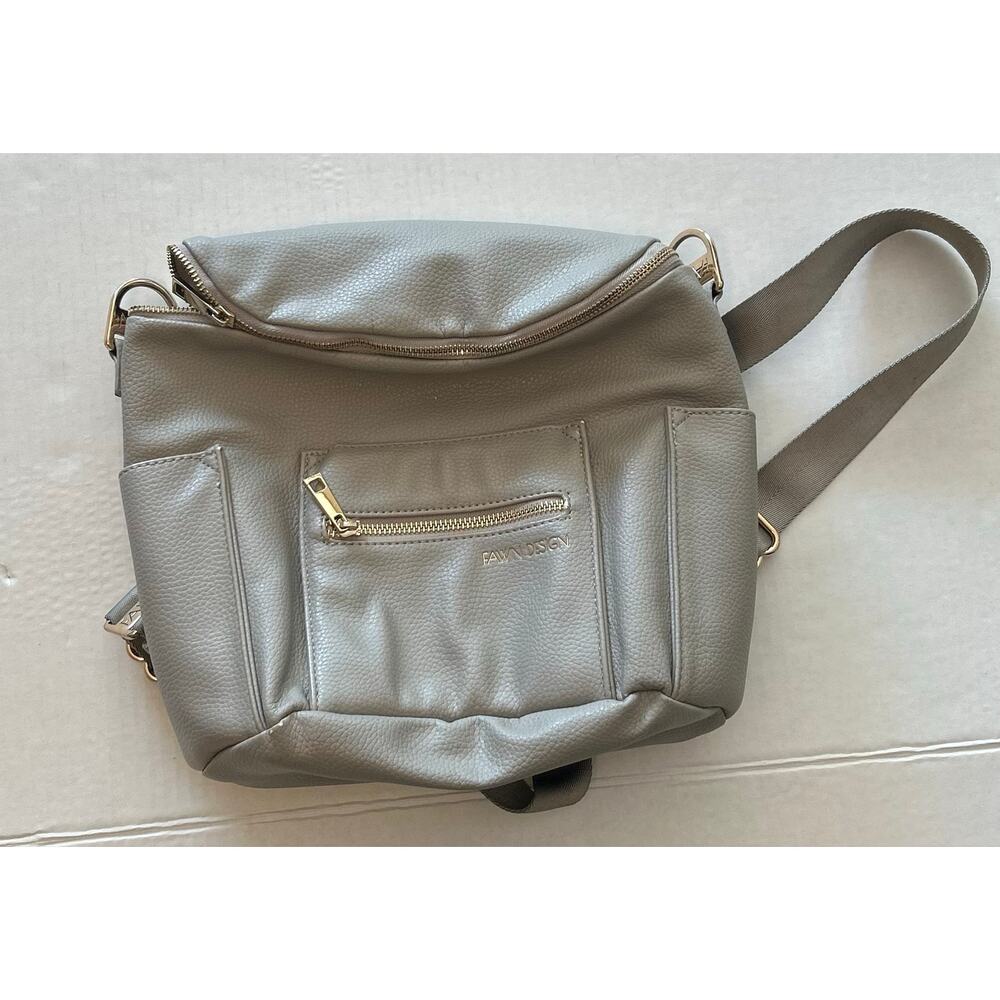 Fawn Design Original Diaper Bag Backpack Stone Gray Convertible Tote